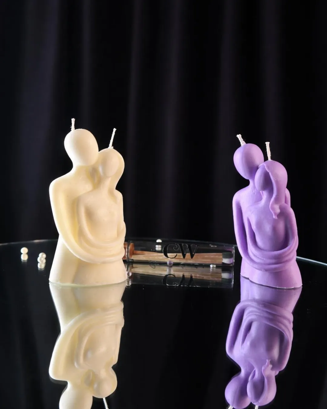 Çift heykel mum 